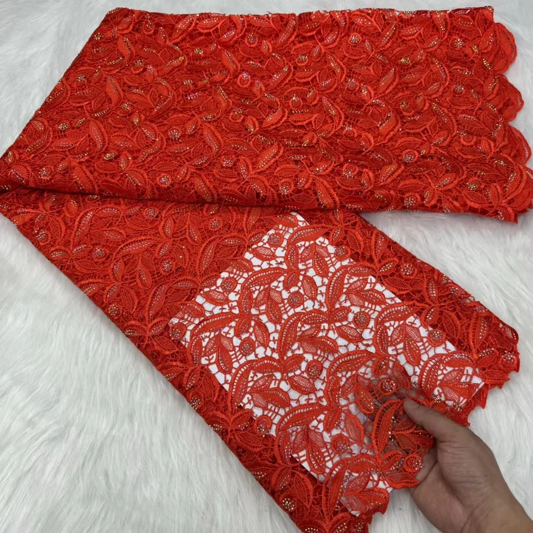 

Swiss Voile Lace In Switzerland With Stones African Nigerian Dry Lace Fabrics 2024 High Quality Cotton Lace Fabric Sew MY014