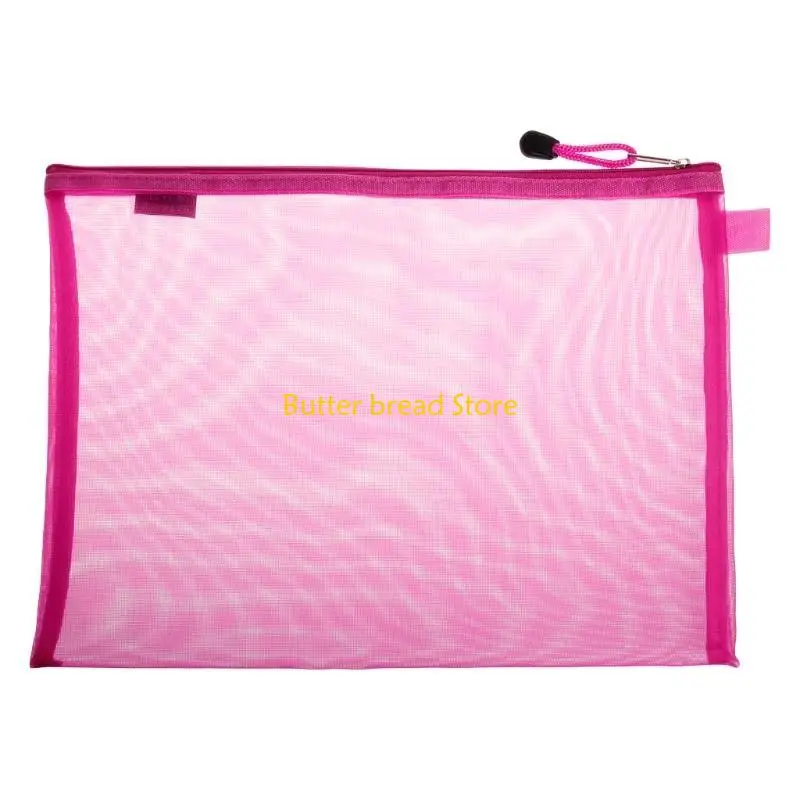 W89C Colored File Bag Große Zip-up-Netztasche für Erwachsene Büroreisen