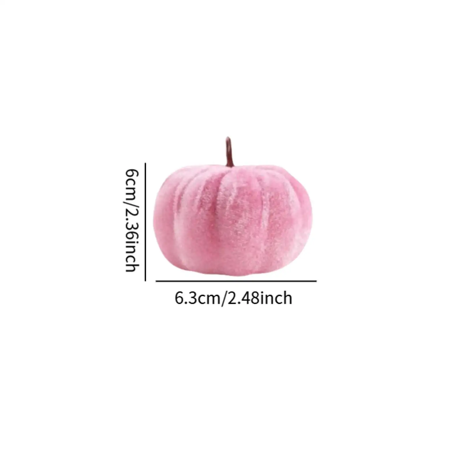 5x القرع المخملي للهالوين ديكور الخريف الوردي للخريف اليقطين الاصطناعي، زينة الهالوين لحصاد الزفاف، المزرعة #5