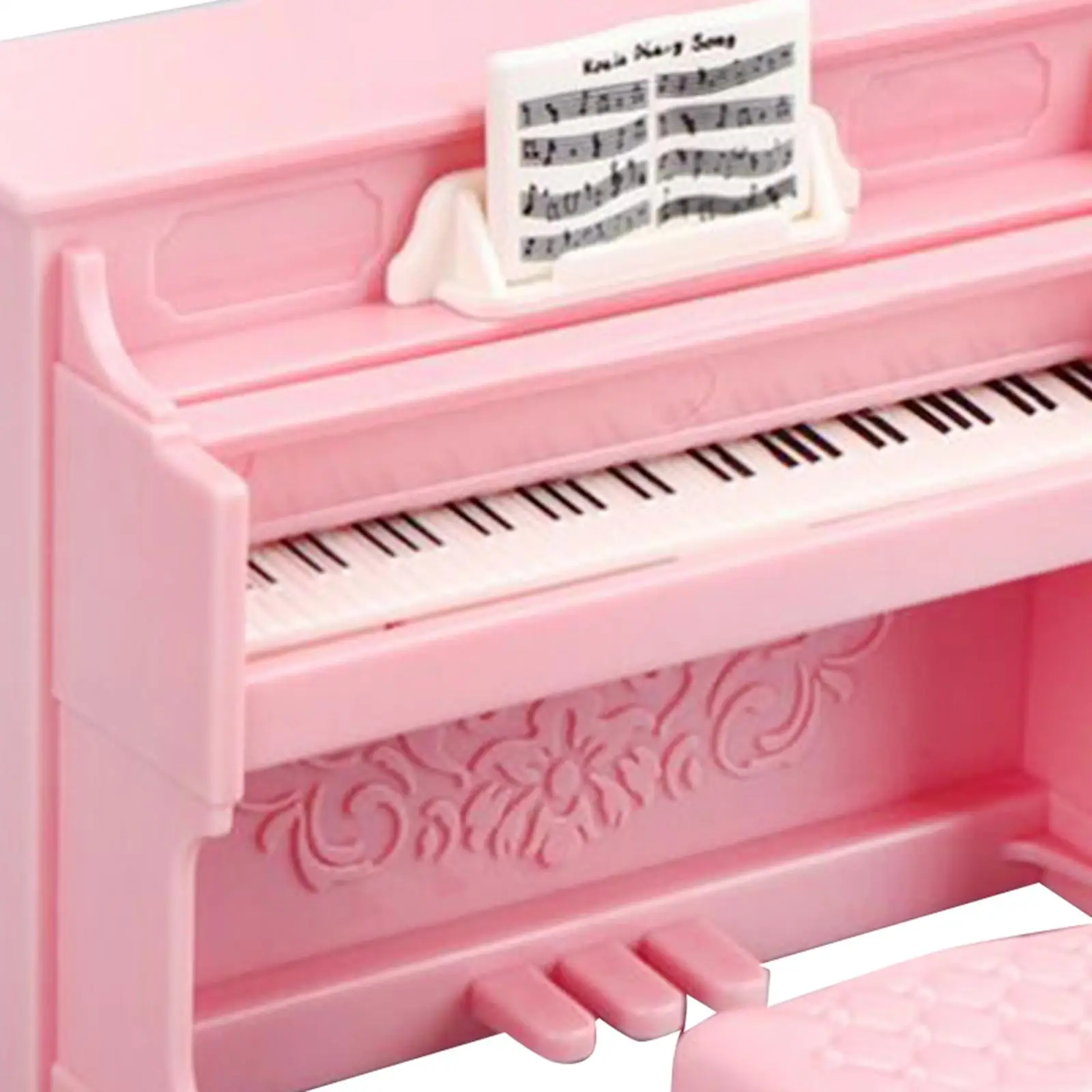 Miniatuurpiano met kruk en boek Miniatuurmeubilair Piano miniatuurpiano Decoratie