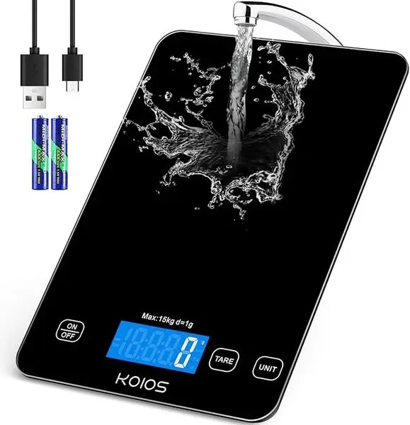 

Food Scale, 33lb/15kg Digital Kitchen Scale Weight in Grams and Ounces for Cooking Baking, 1g/0.1oz Precise Graduation