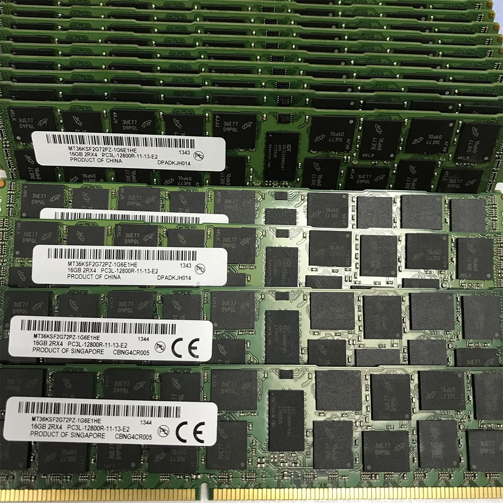 

1PCS MT36KSF2G72PZ-1G6E1HE For MT RAM 16GB 16G 2RX4 PC3L-12800R DDR3L 1600 Server Memory High Quality Fast Ship