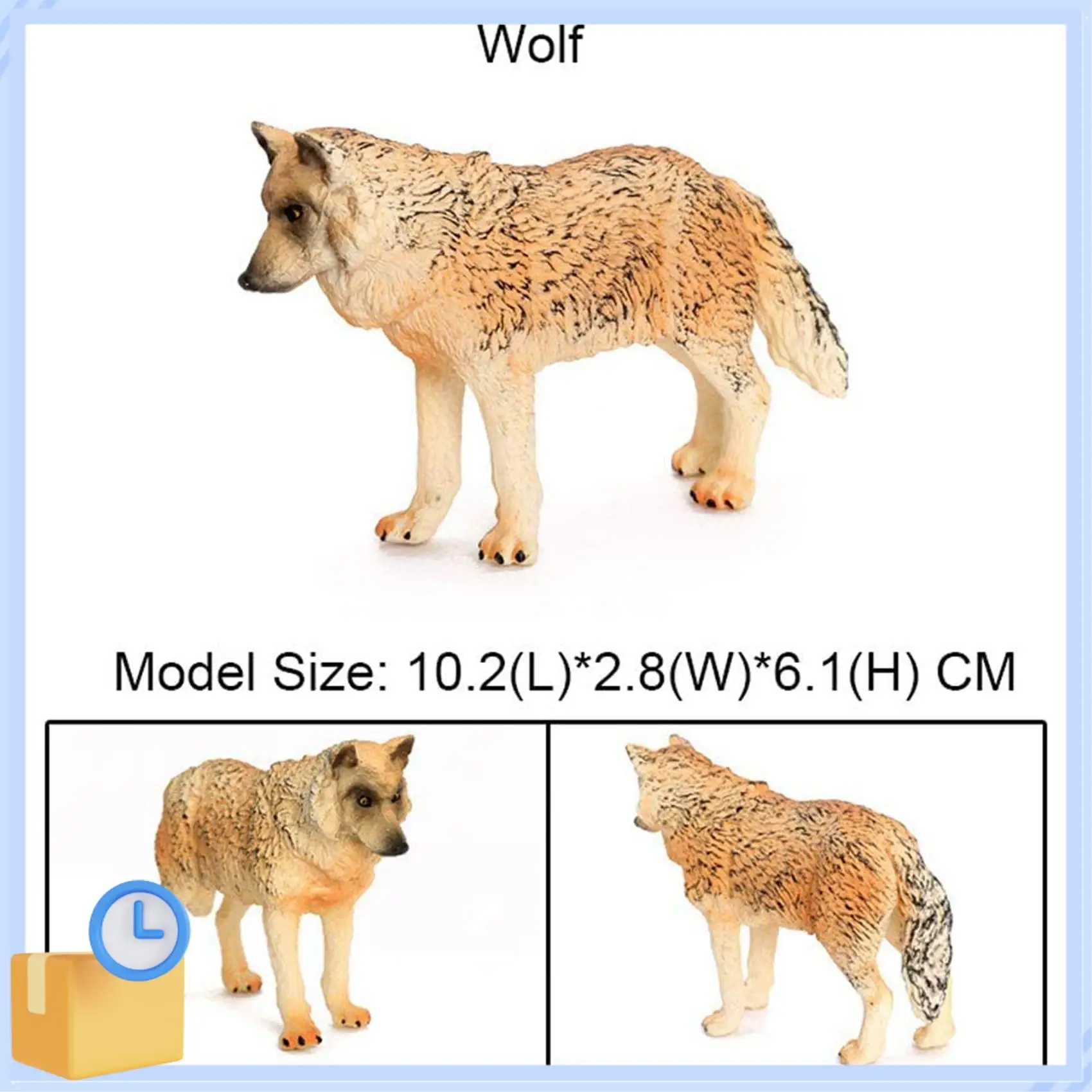 

ABTK-6 Pcs Realistic Plastic Wolf Figurines Action Model Mini Wild Animals Learning Educational Decoration