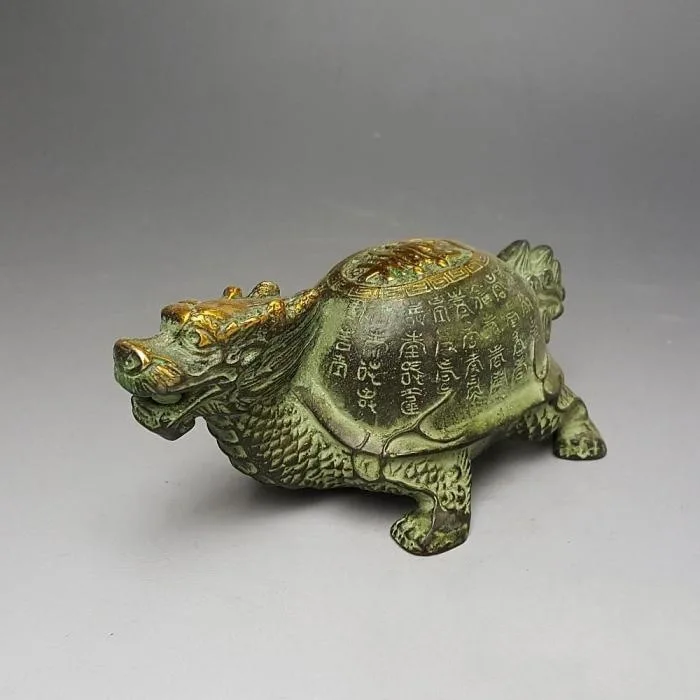 

Longevity turtle bronze dragon turtle ornament lock ancient brass turtle hundred life turtle kettle home accessories