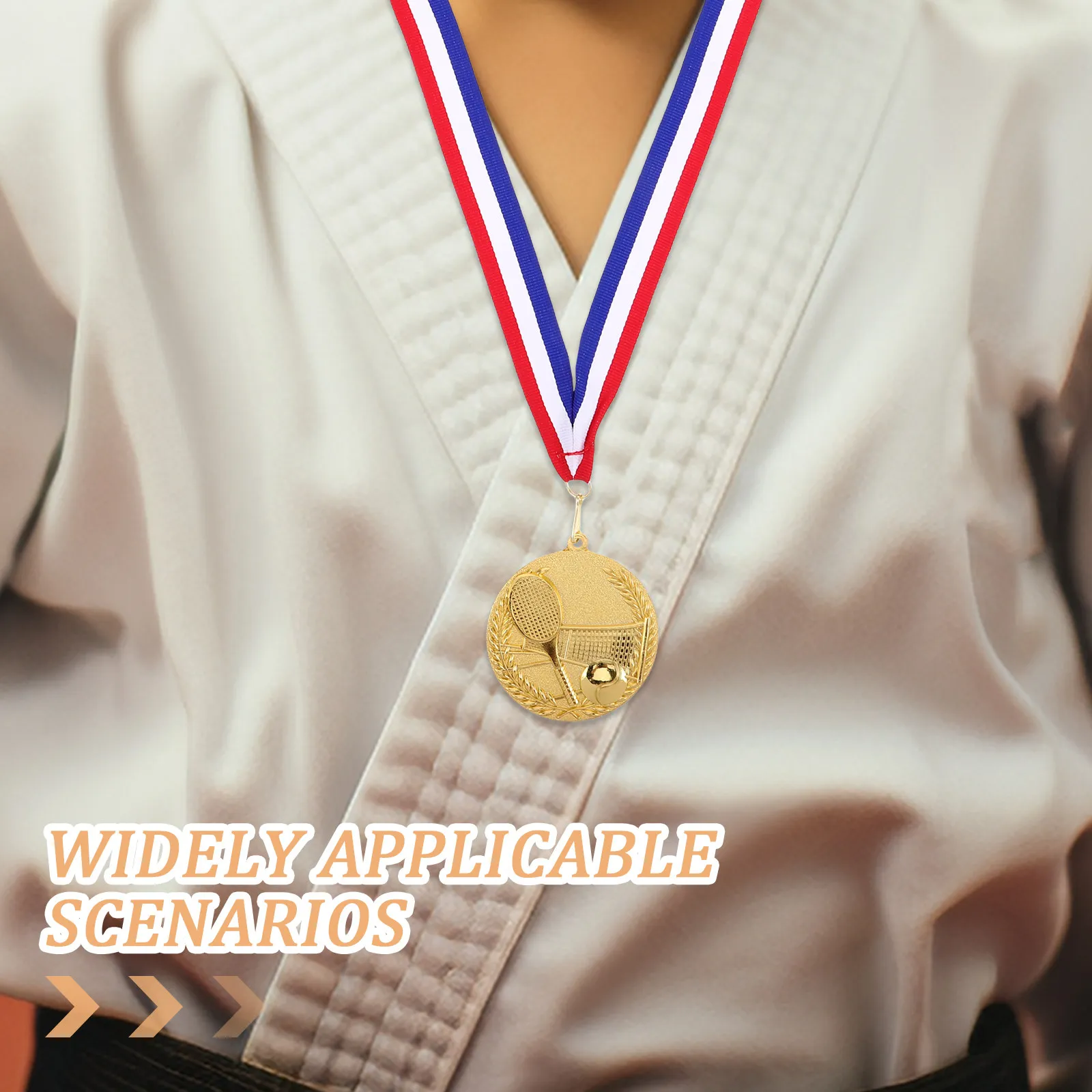 Tennis Medals Engraved Metal Awards for Championship Competitions Sports Events Winners and Participants Recognition