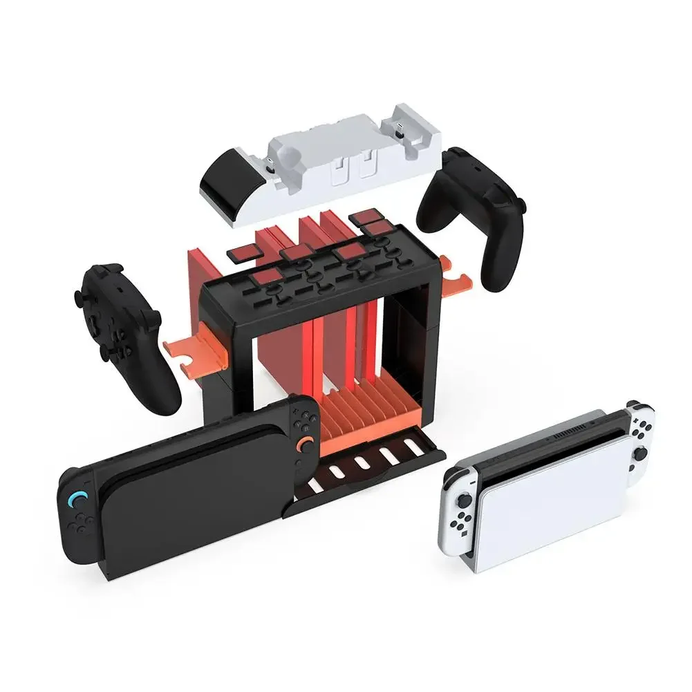 

Multi-Functional ABS Storage Stand Kit Storage Box Holder Bracket for Switch 2 Console Joysticks Joycon Gamepads Game Cards