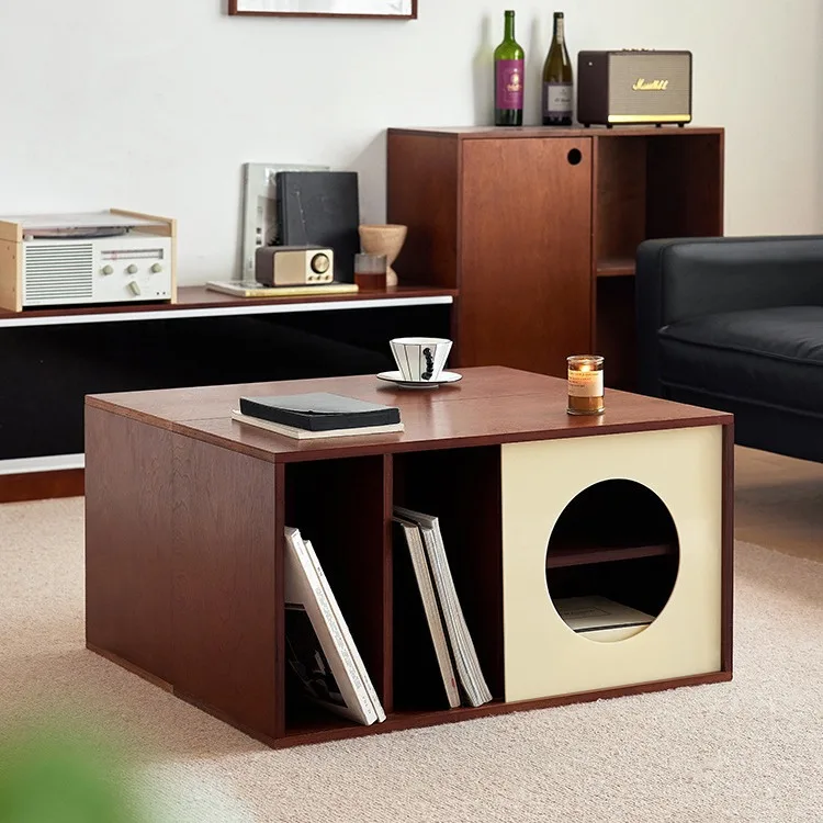 4 Drawers Storage Cabinets Wood Organizer Space Saving Cabinets for Living Room Multifunctional Home Furniture Aesthetic Design