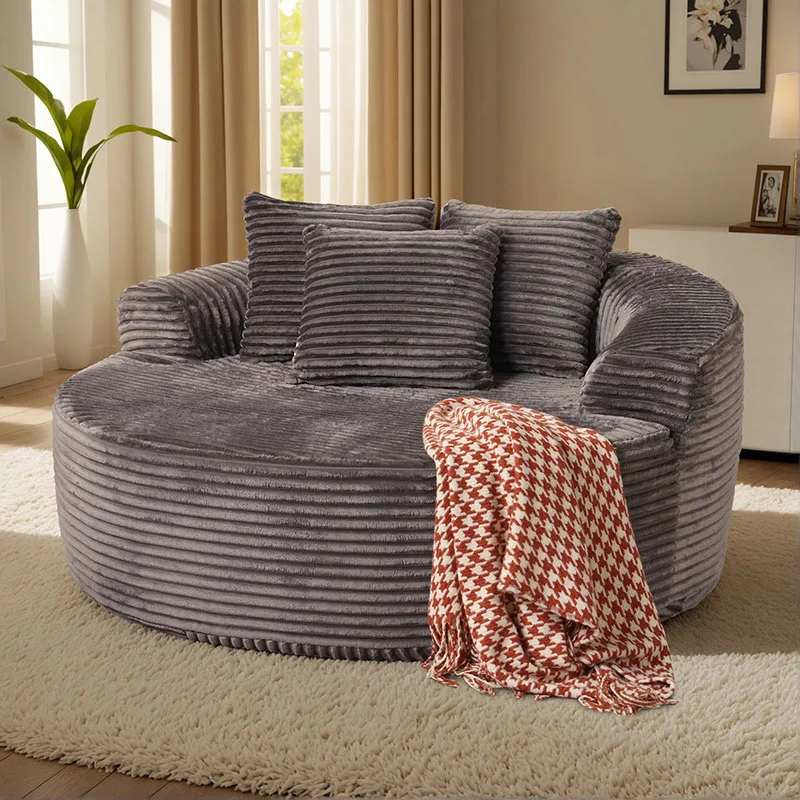 Popular Vacuum Compression Sofa Corduroy Vintage Fabric Sofa Bed