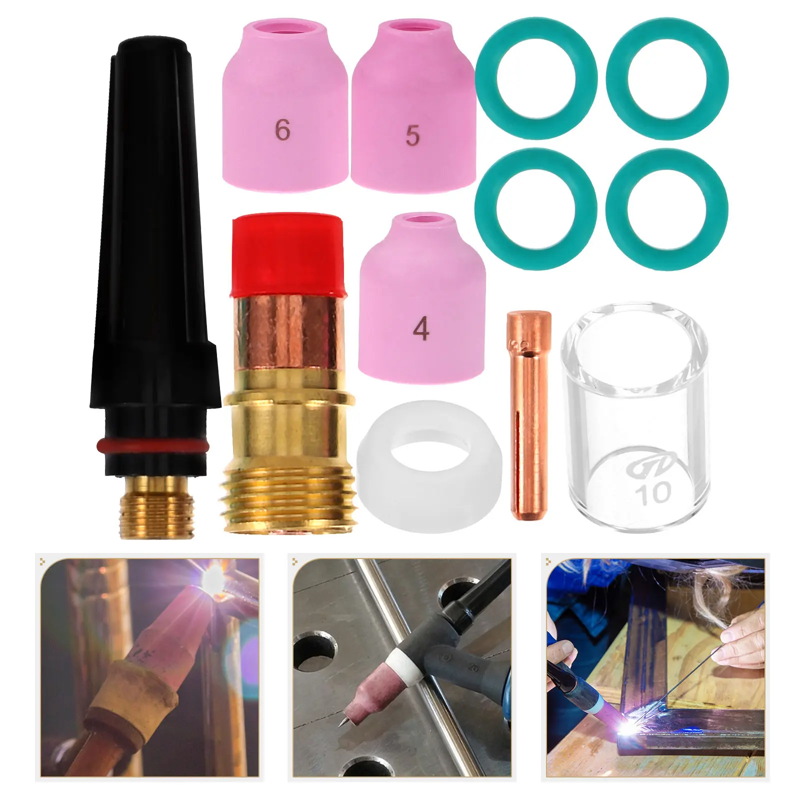 

1Set Tig Cup Welding Accessories High Conductivity Stainless Steel Mesh Screen for Welding Torch Stable Performance for Nozzle