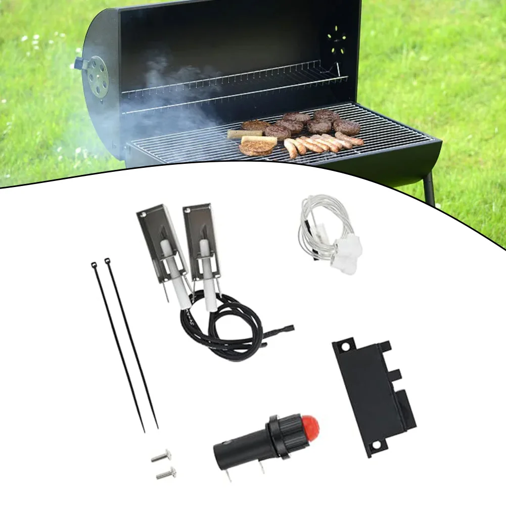 For Weber Grill Igniter Kit Complete Replacement Set with Spark Box Electrodes and Mounting Screws For Weber Grill