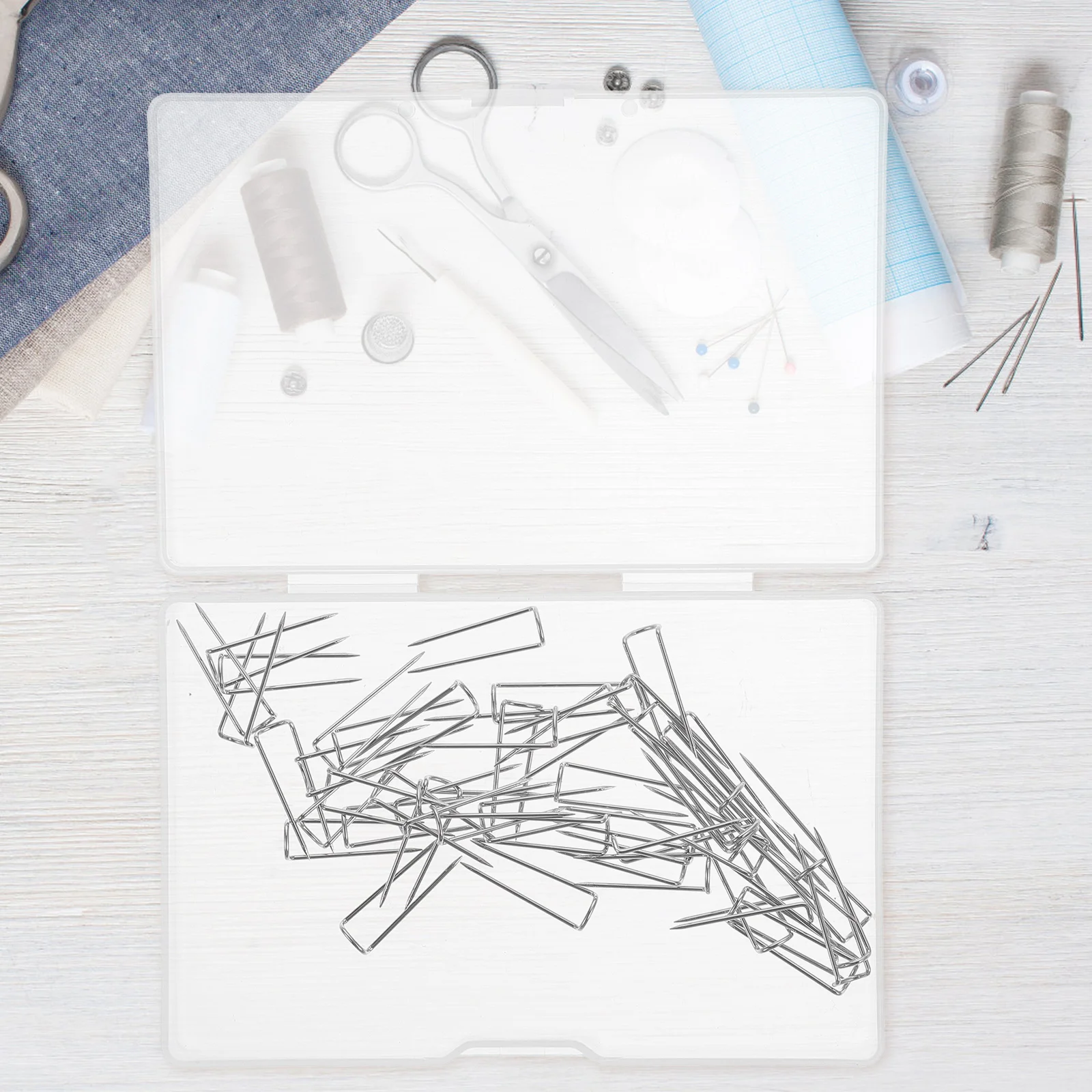 

100Pcs Premium U Shaped Needle Anti-Rust Reusable Sewing Pin Quilting Pin for Patchwork and Sewing Supplies U Shaped Needle