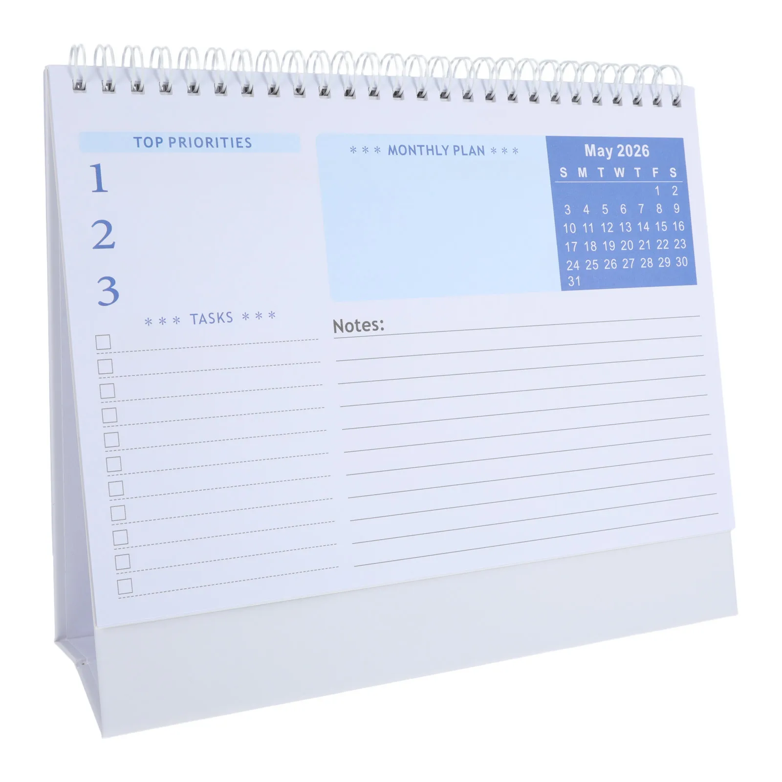 

2026 Calendar Eco Friendly Paper Material Month by Month Planner for Home Office Classroom Time Management Aid