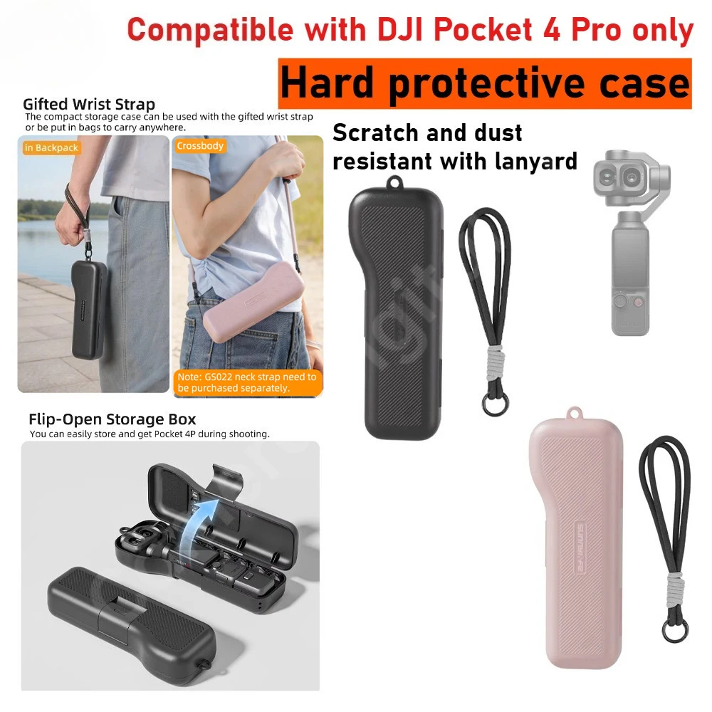 Pocket 4P Full Flip Protective Cover Case For DJI Pocket Osmo 4 Pro Accessories Full-Coverage Case Anti-Scratch Guard Hard Cover