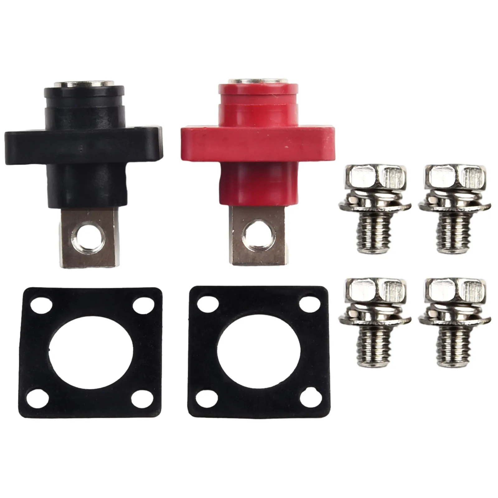 2Pcs All Copper For Battery Terminal Connector 120A 200A High Current Energy Storage For Lithium For Battery Cabinet Screw Fixed