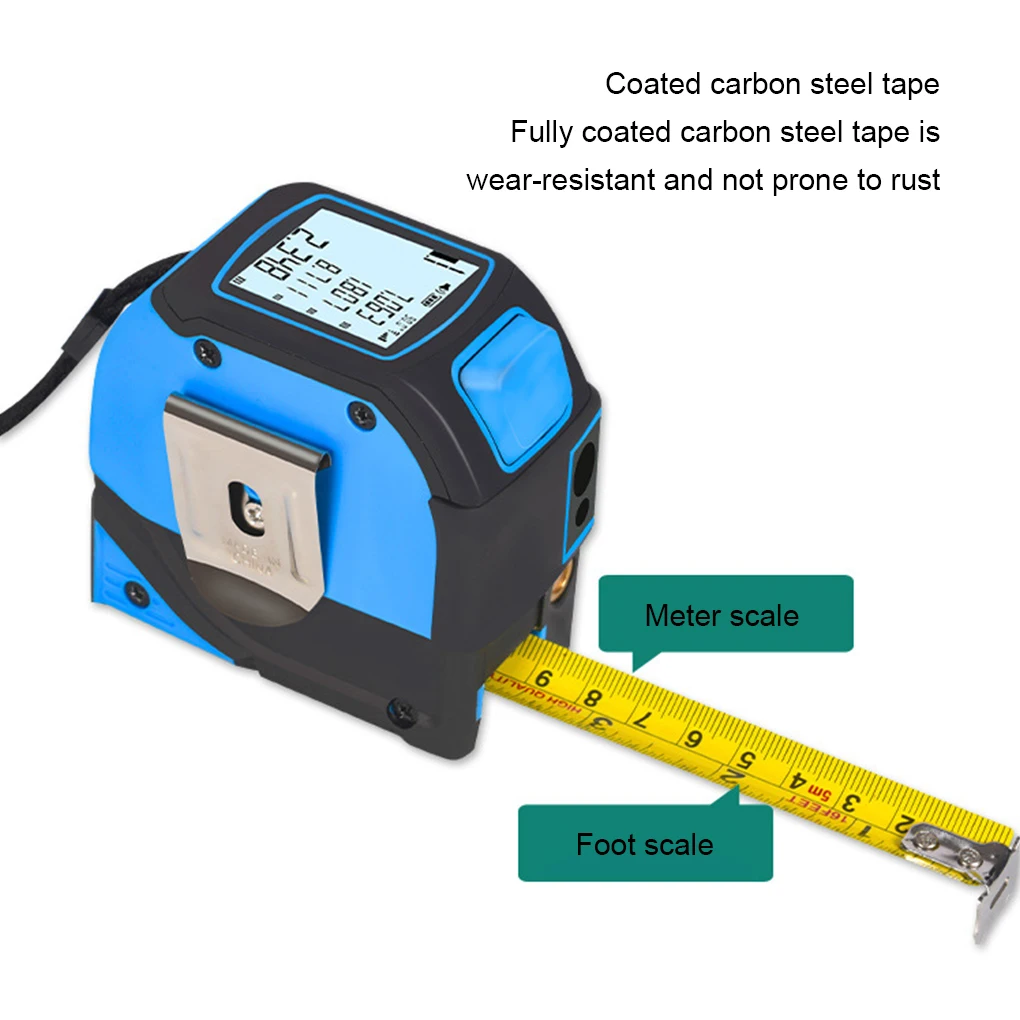 40/60/80/100M Meters Infrared Laser Distance Measuring 4-in-1 Laser Tape Measure Smart Energy Ruler Measuring Instrument