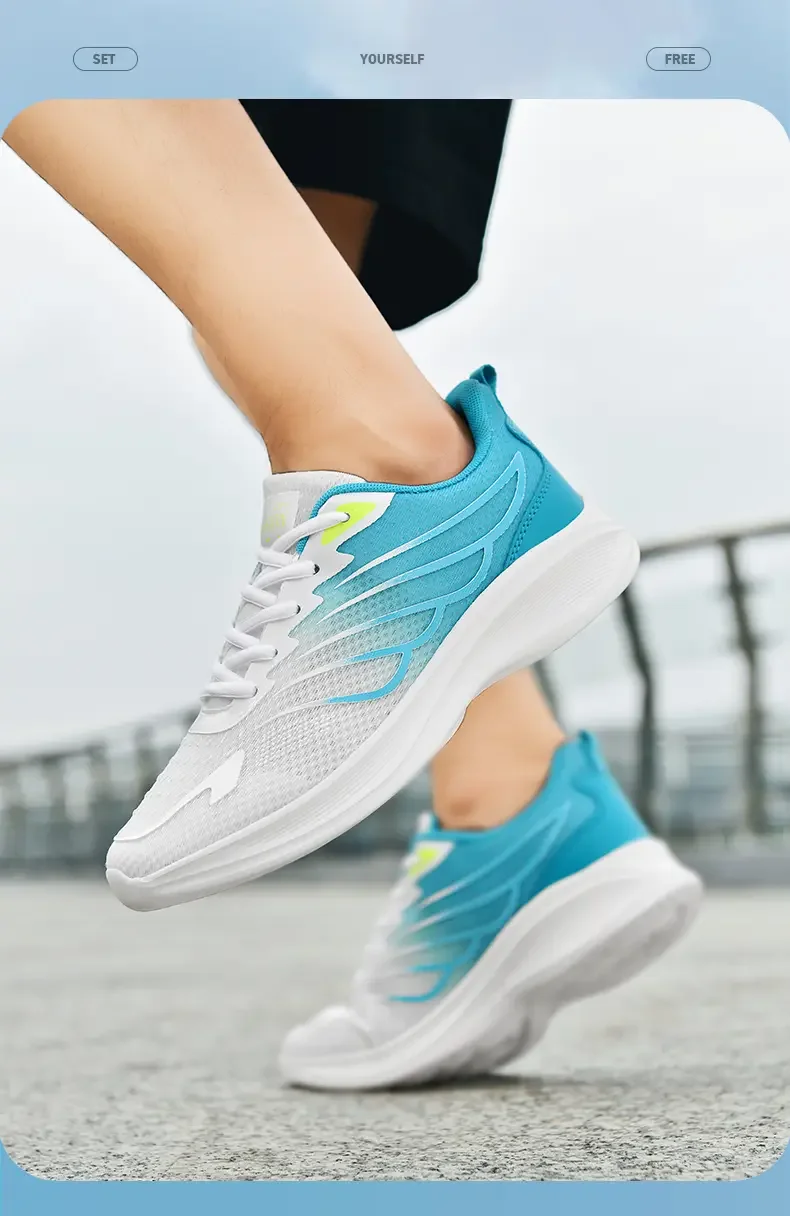 mesh casual sports shoes men's breathable running tide shoes size image 3