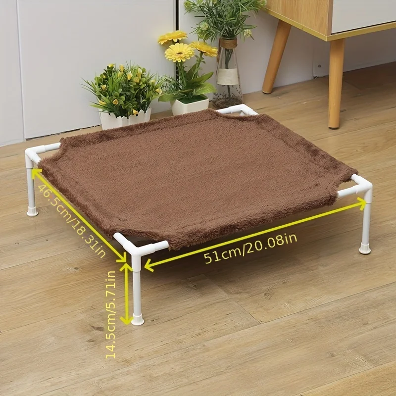 

[Moisture-proof Cat Hammock] Detachable Moisture-proof 1pc Cat Hammock Bed | Elevated Pet Cushion with Metal Frame, Washable