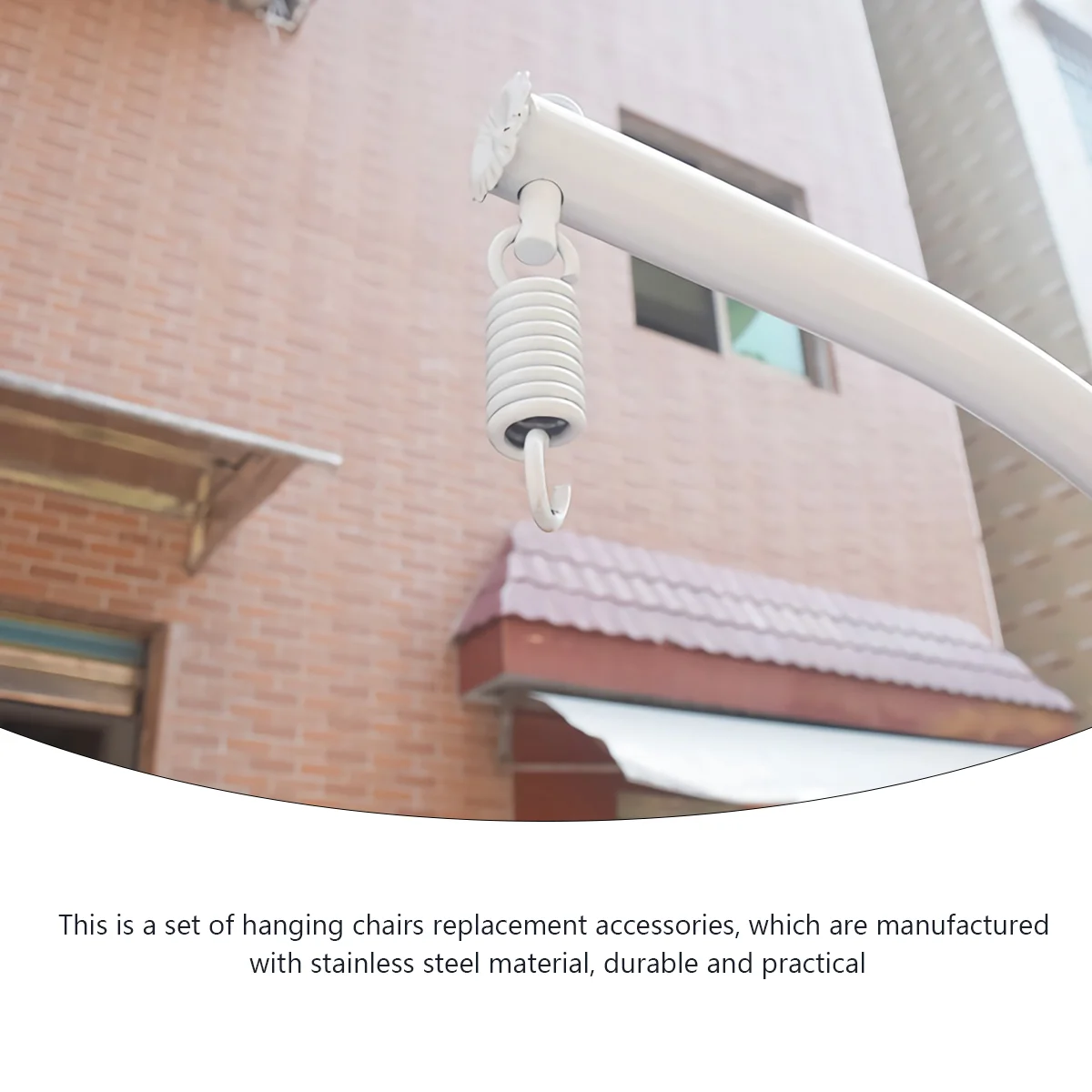 Stainless Steel Spring Hook Hammock Parts Replacement Swing Carabiner Hardware Set Outdoor Furniture Hanging Chair