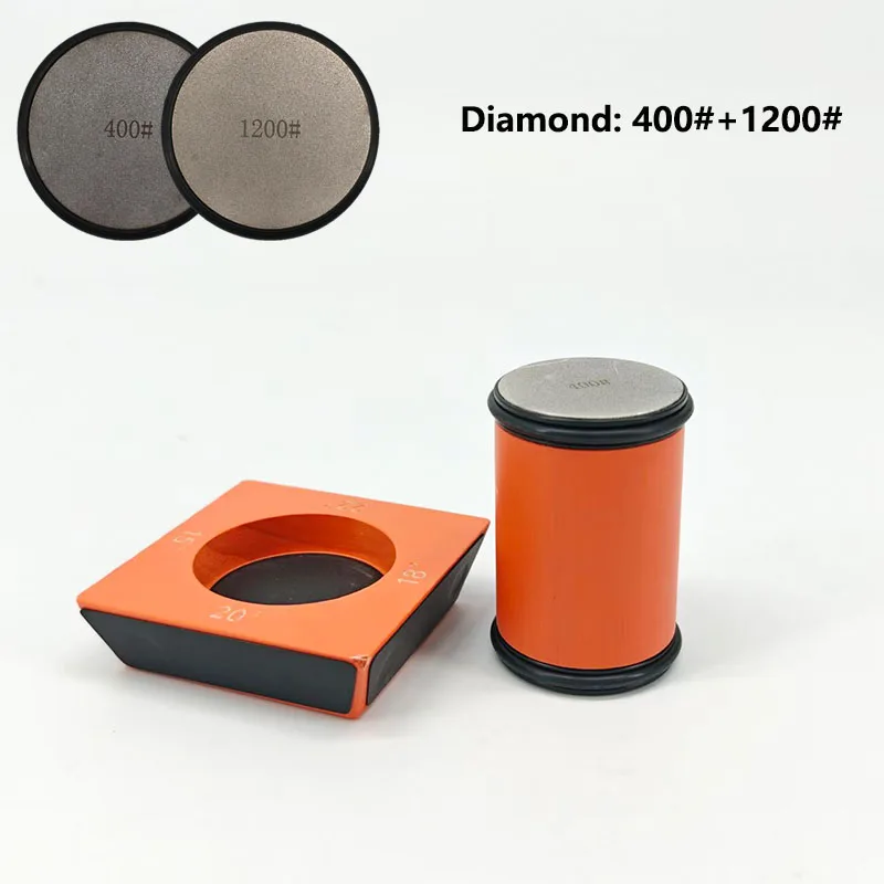 Rollende messenslijper Magnetische meshouder Diamantslijpsteenset met 15 en 20 graden hoekrol Keukenaccessoire