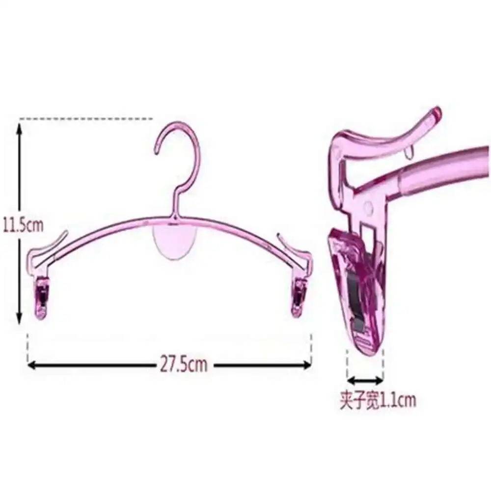 10Pcs Kunststoff Clip Unterwäsche Violett Schwarz Transparent Bh Rahmen Halter Rack Unterhose Aufhänger Shop Shop Halter Rack Mantel Racks – Detail 2