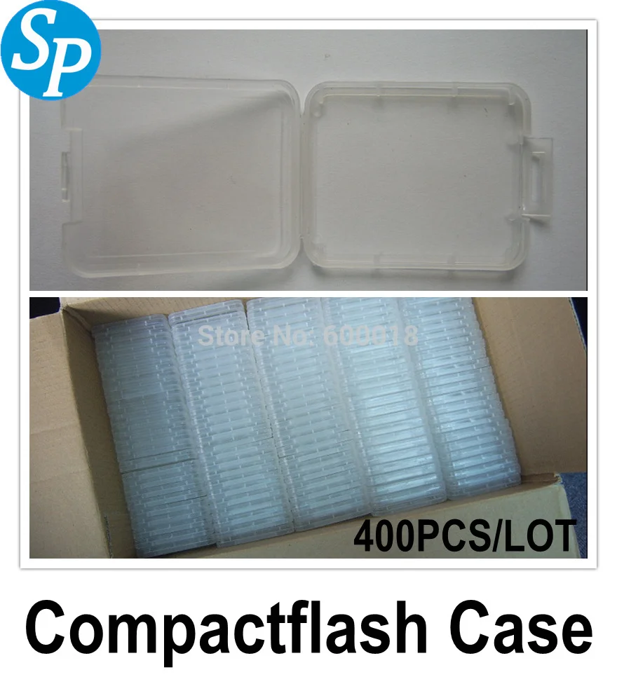 400pcs/lot  hot CF memory card cases box enclosure , slim card holder plastic case Protector for CF 128GB dropshipping shipping