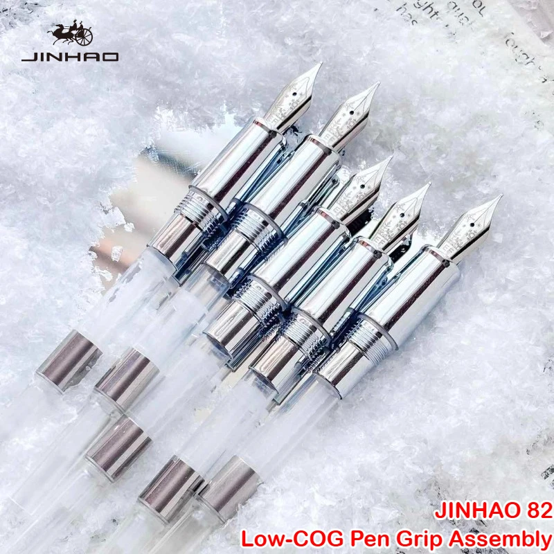 JINHAO 82 Fountain Pen Low-COG Pen Grip Assembly EF/F/M Nib with Fountain Pen Ink Absorber Stationery School Office Supplies