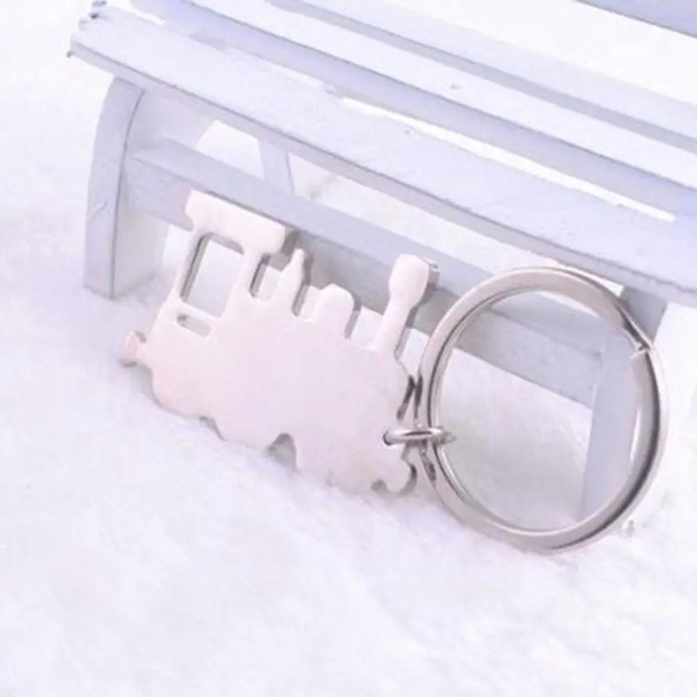 Metal Creative Rock Fob Silver Automotive Punk Holder Key Chains Train Steam