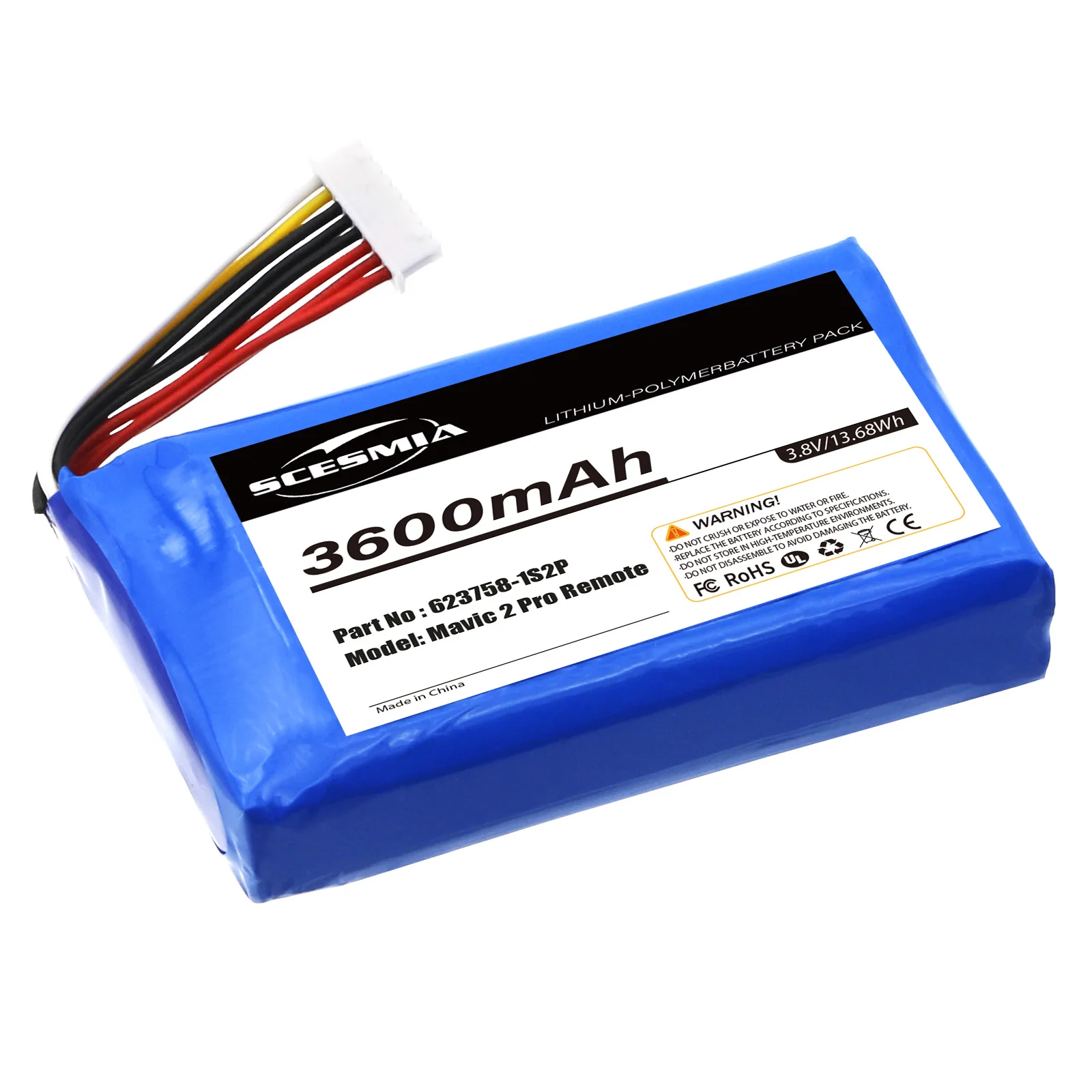 3.8v 3600mAh Battery for DJI Mavic 2Pro,DJI Mavic Zoom Control 2 Pro Li-po Polymer Rechargeable 623758-1S2P