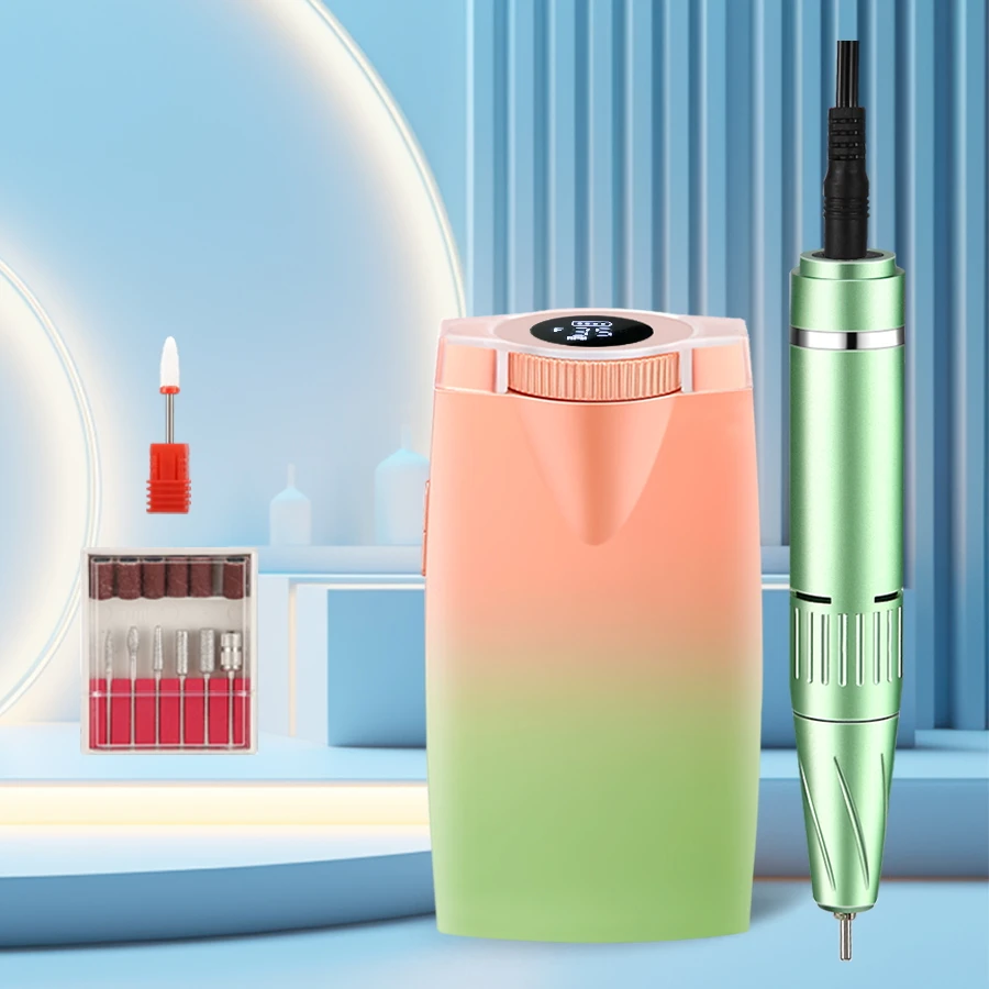 Portable High Speed Electric Nail Grinder 35000Rpm Nail Drill Machine Rechargeable Nail File Nails Accessories Gel Nail Polish S