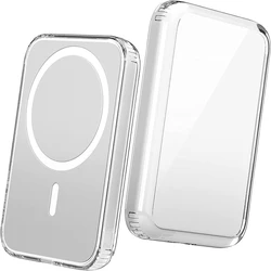 Hybrid Clear Case for MagSafe Battery Pack PC + TPU  Anti-Yellowing Crystal Clear Shockproof  Protective Case (Transparent)