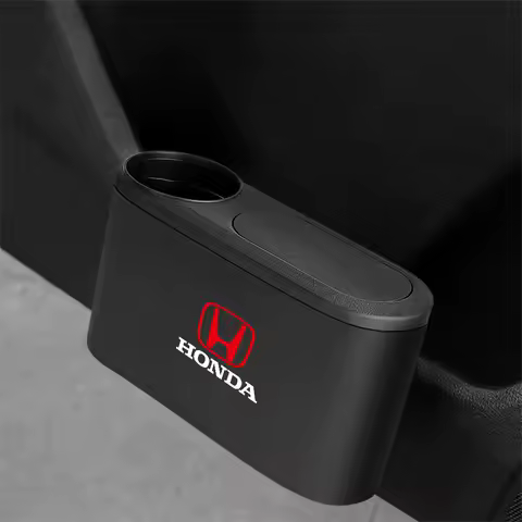 Portable Car Trash Can Pressing Garbage Case Box Accessories For Honda Type R Type S VTEC DOHC Modulo Vezel Legend Si RR VTX VFR