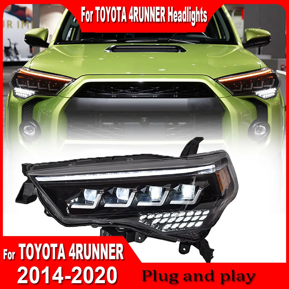 

2pcs Car Headlights For Toyota 4runner 2014 2015-2020 LED Headlamp Assembly Upgrade High Configure Projector Lens Accessories