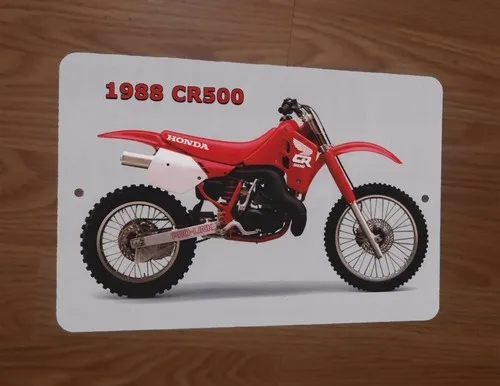 1988 CR500 Dirt Bike Motocross Motorcycle Photo  Metal Wall Sign