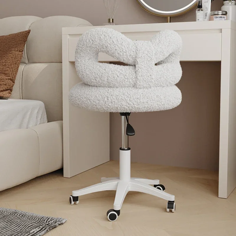 Silla de maquillaje minimalista moderna para sala de estar, sillón ligero de diseñador de lujo, con respaldo, versatilidad, muebles de tocador