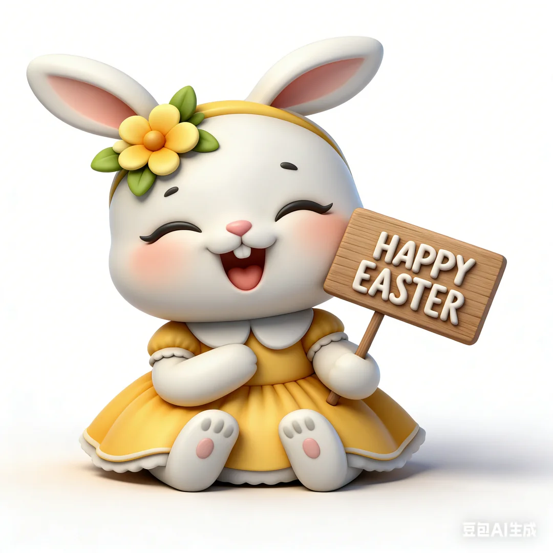 Happy Easter Bunny Silicone Baking Mold - Plaque-Shaped Chocolate Fondant Cake Decoration Mold
