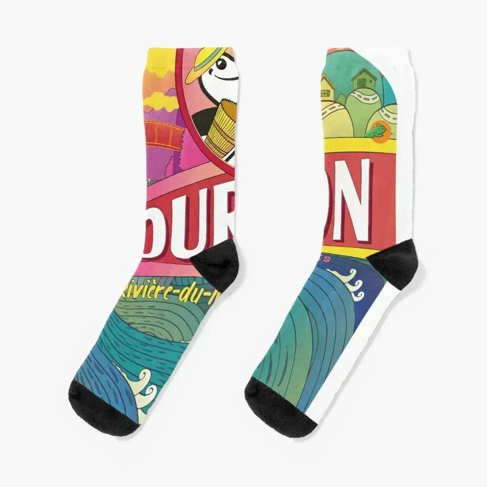 

Bourbon dodo beer Socks moving stockings cute cartoon Christmas Mens Socks Women's