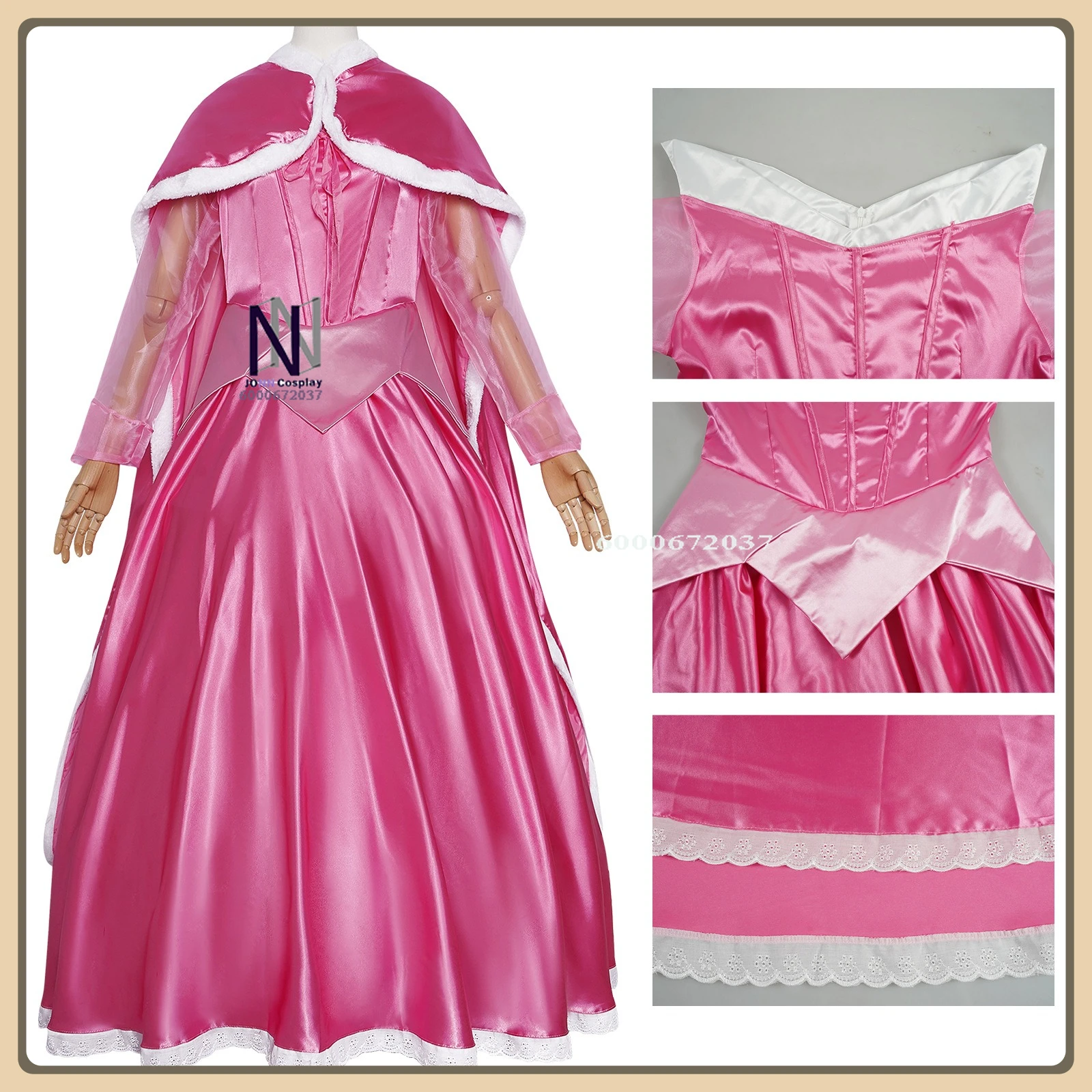 

Hot Anime Character Role Playing Costume Blue & Pink Princess Dress Full Set Comic Con Party Anime Clothes (Female Kid/Teen)