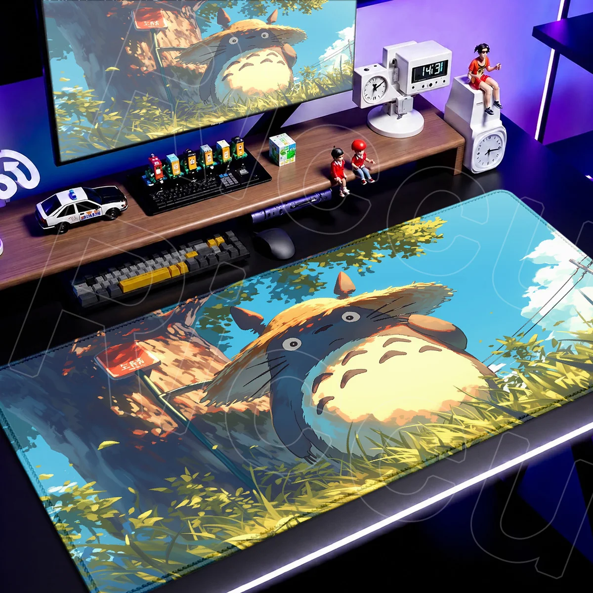 Laptop Office Cabinet Kawaii Carpet Mousepad Cartoon HD Printing Desk Rug Mauspad Gaming Large T-Totoros Table Soft Keyboard Mat