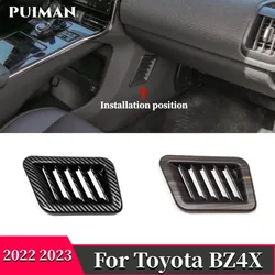 1 PCS ABS Car Styling For Toyota BZ4X EA10 2022 2023 Car Co-pilot Air Conditioning Outlet Cover Sequins Sticker Auto Accessories