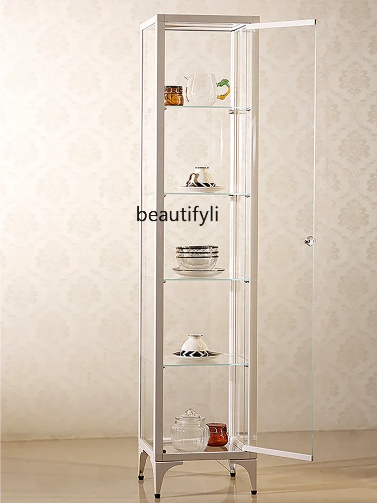 Glass display cabinet high definition transparent living room minimalist wine cabinet blind box model storage display cabinet