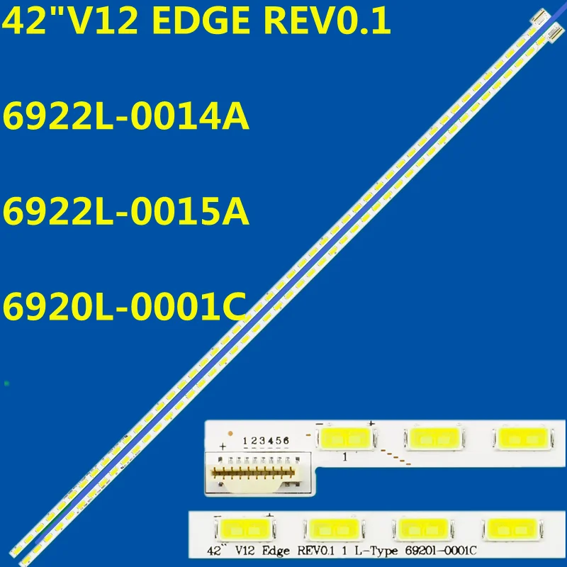 

20Set 3VLED Backlight Strip 42"V12 EDGE REV0. L/R 6922L-0014A 6922L-0015A For TX-L42ETX54 TX-L42ET5E L5EDDYY00366 LC420EUD SEF1