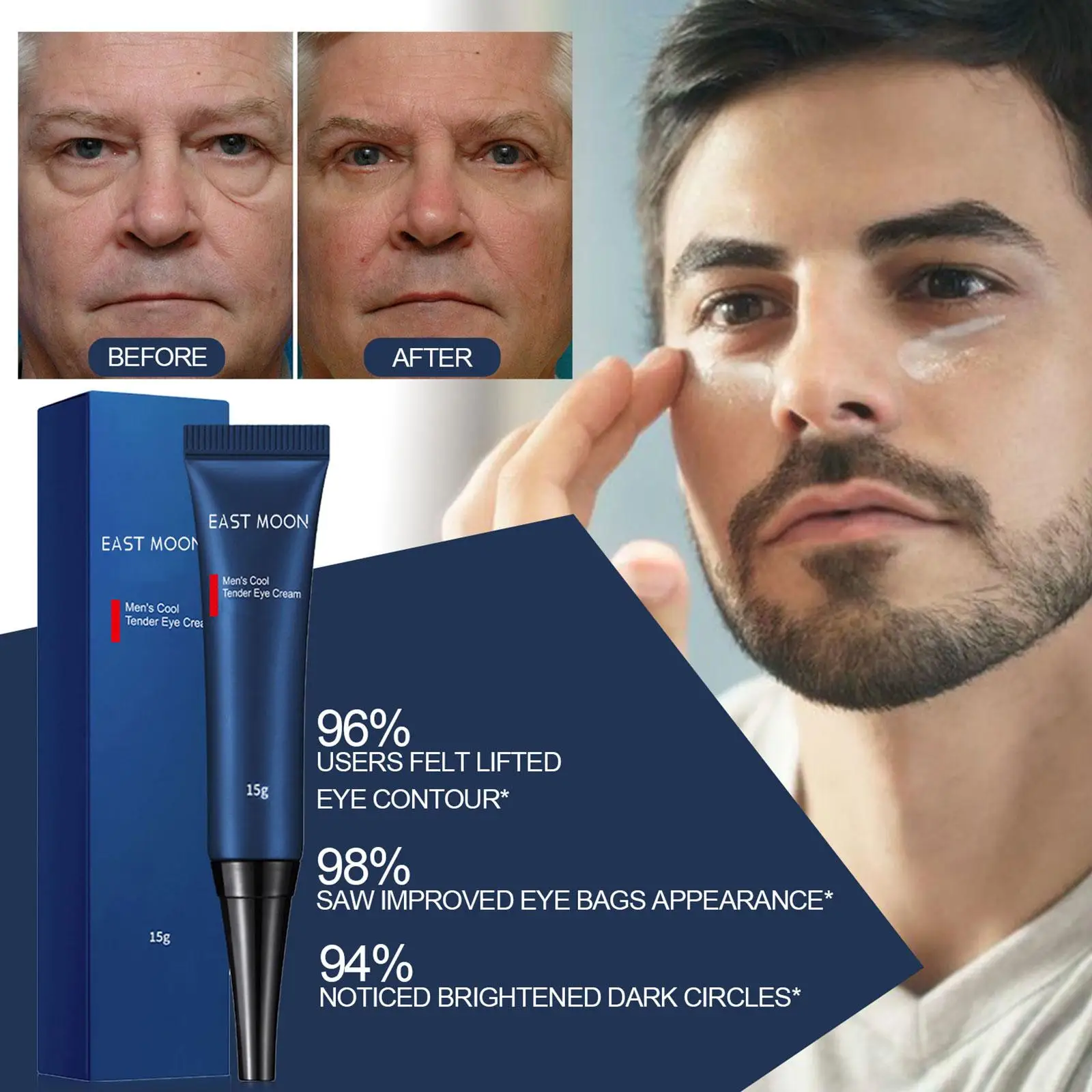 1/2/3/5PCS Anti Dark Circles Anti Puffiness Fade Fine Line Lifting Moisturizing Repair Skin Care Men Eye Bags Remover Cream