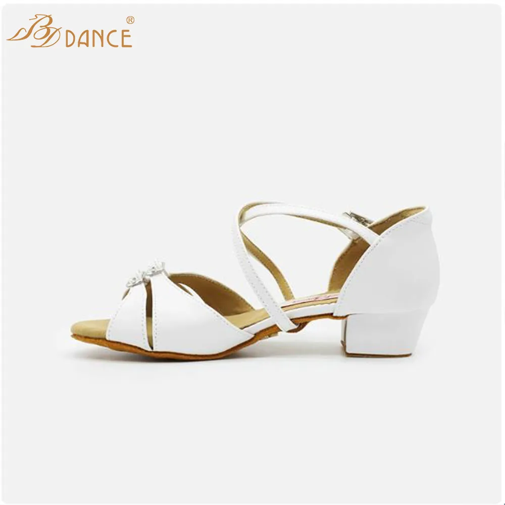 أحذية الرقص اللاتينية JustBDdance Betty للأطفال والفتيات أحذية الرقص الاحترافية الناعمة من الأسفل SALSA #5