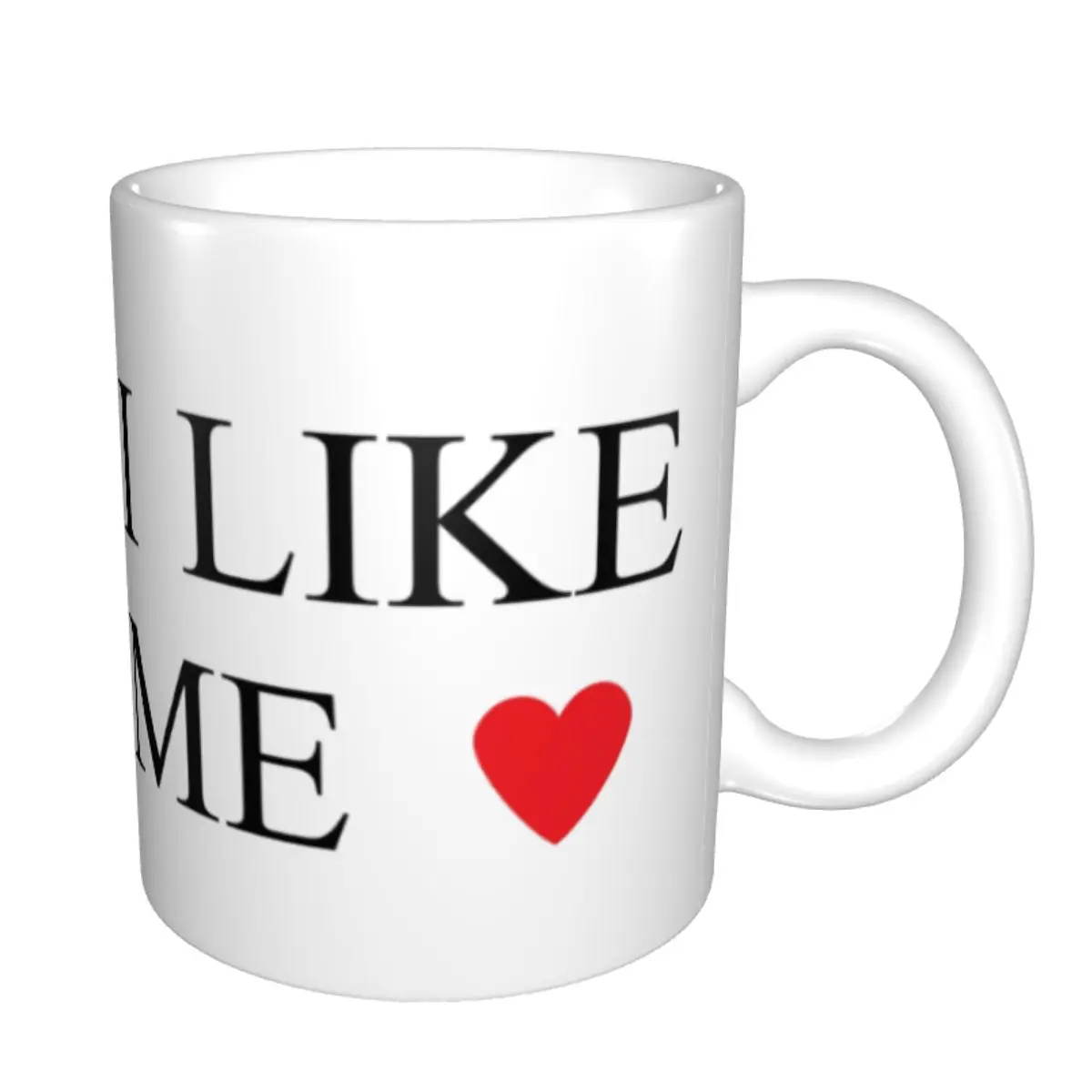 Custom Personalized I Like Me Heart Coffee Mugs DIY Ceramic Tea Milk Cups