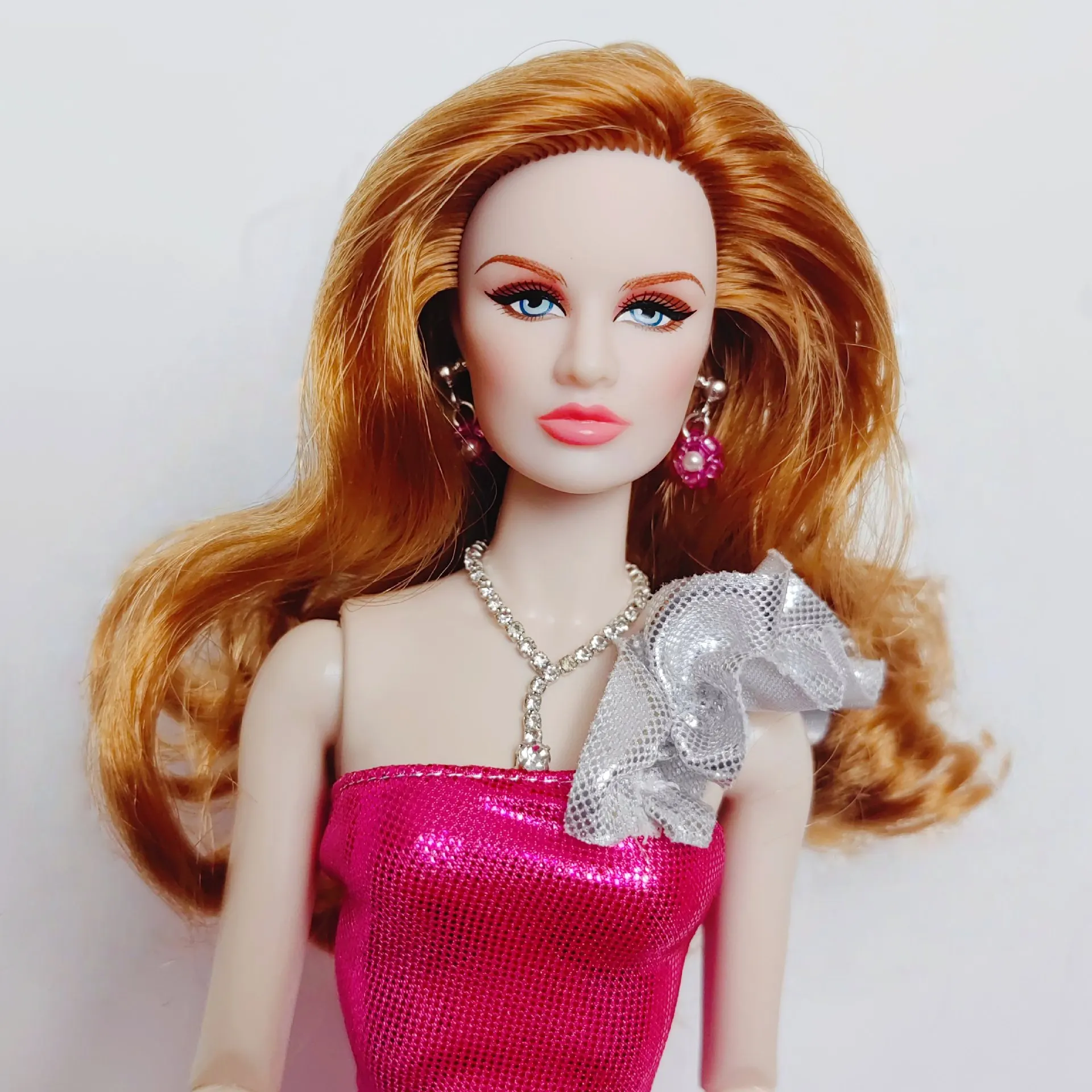 30cm FR Supermodel Doll Jewelry Exquisite Necklace Y-shaped Necklace Earrings Fashion Doll Necklace For 1/6 Xianxian Doll Toys