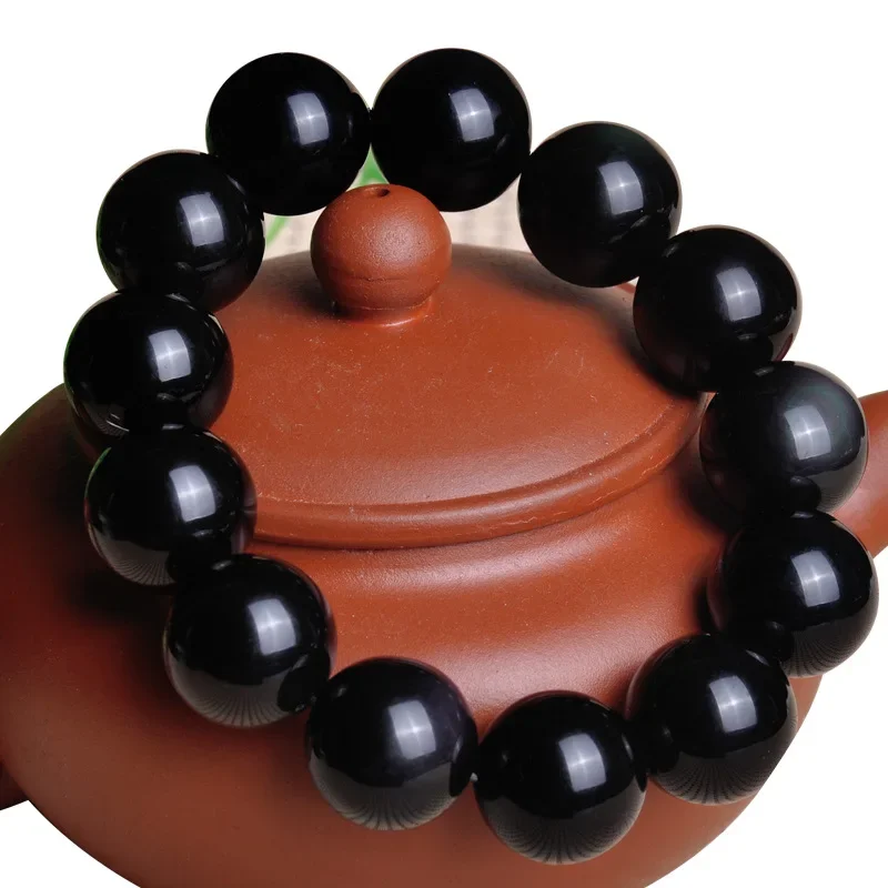 6-18MM Obsidian Bracelet with Round Beads To Enhance Energy Reduce Weight Eliminate Fatigue Promote Healthy Yoga Fashion Gift