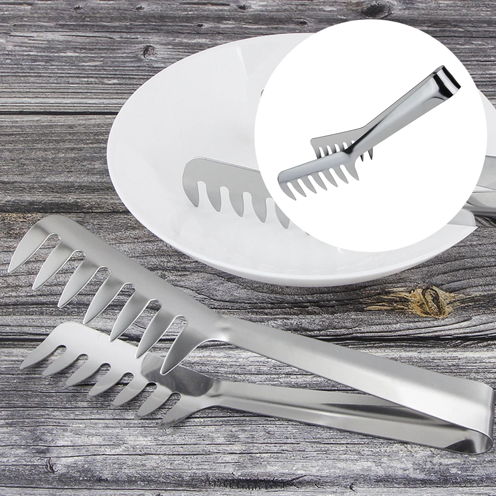

2Pcs Pasta Clips Spaghetti Tong Stainless Steel Kitchen Tools Long H Heat Resistant Anti Rust Food Serving Utensils Pots