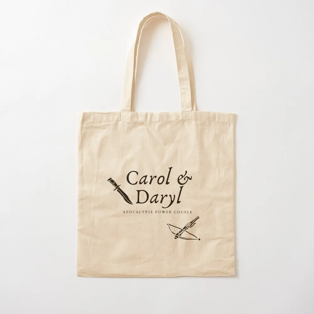 Daryl Dixon and Carol Walking Dead Apocalypse Power Couple Tote Bag Handbags women Canvas bag Canvas Tote Bag