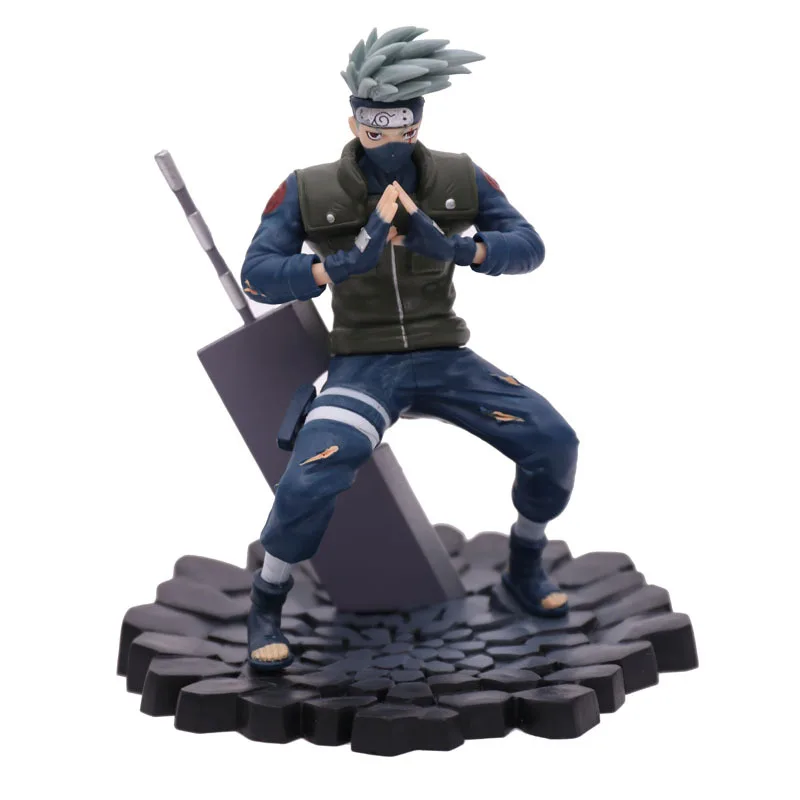 Naruto Hatake Kakashi Ninja War Ver. Model PVC Doll Toys Car Decoration 12cm