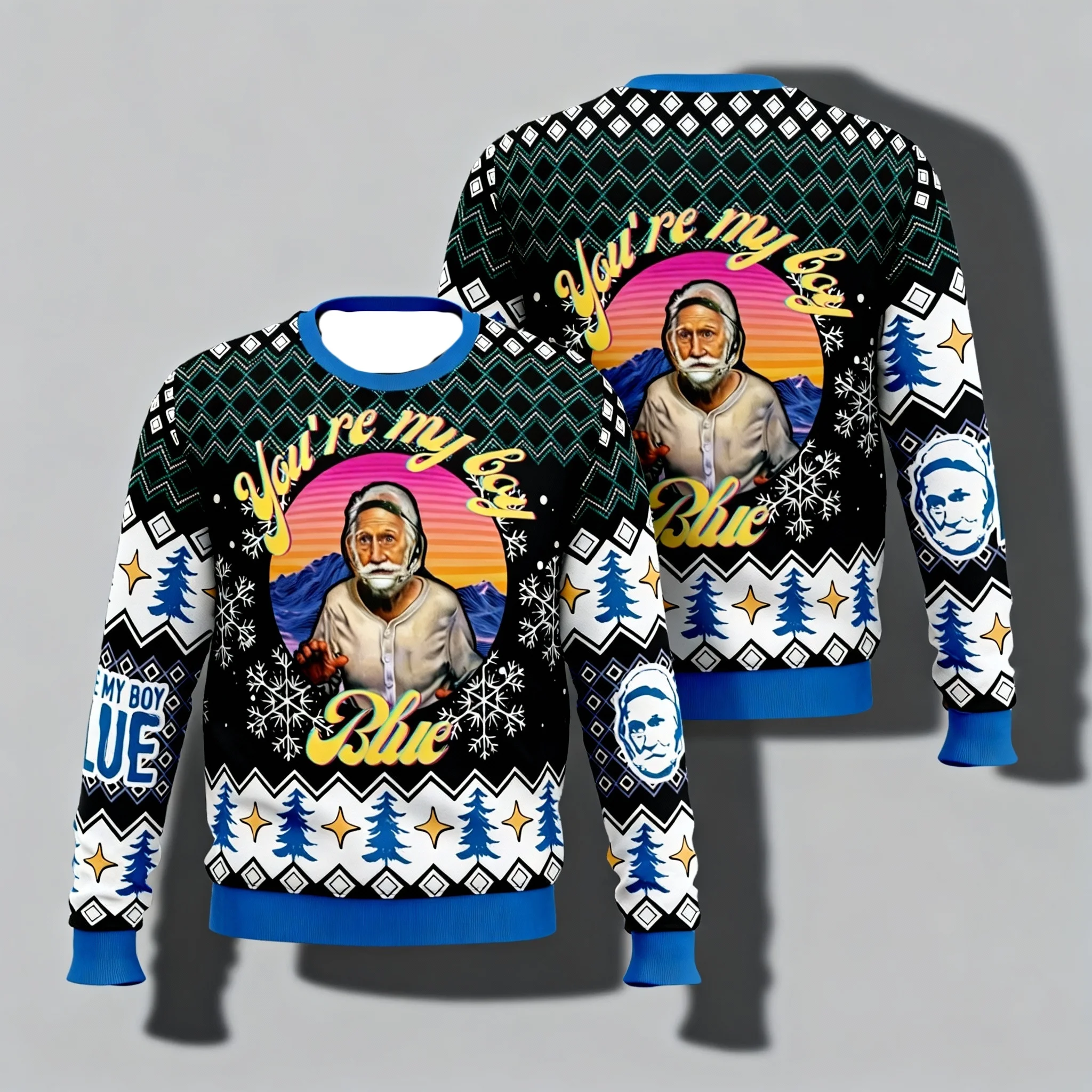 سلسلة ألعاب الفيلم الكوميدي GTA5 Emojis سترة قبيحة لحفلة عيد الميلاد مع قلنسوة هدية للكبار للخريف/الشتاء